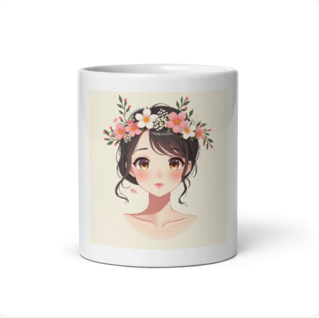 Princess white glossy mug