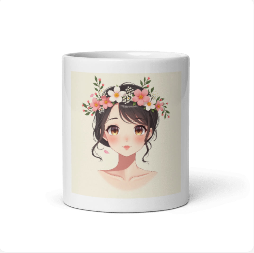 Princess white glossy mug